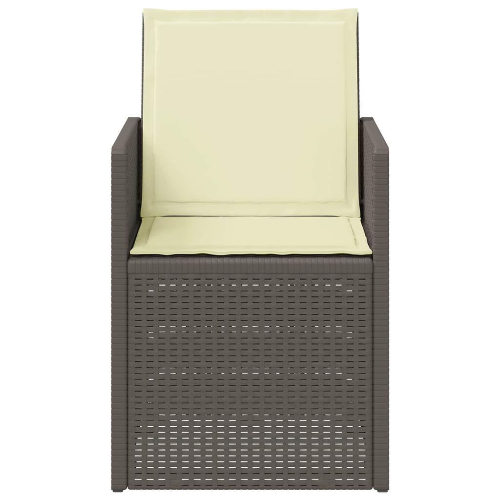 Garden Dining Chairs 2 pcs Light Gray and Cream PP