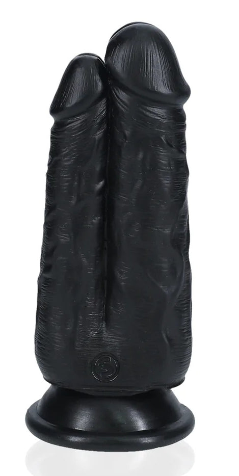 Double Gode Two In One 15.5 x 6.5cm Noir - Real Rock - Godes Doubles