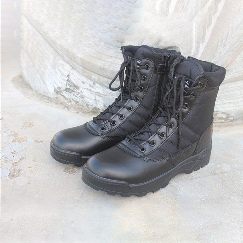 Comfortable Shock Absorbing Men's Military Combat Boots With Durable Rubber Sole