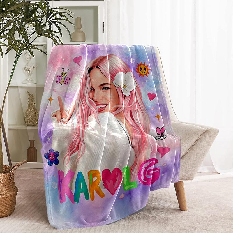 Karol G Print Blanket - Soft & Comfortable, for Bedroom, Travel, Sofa, Home Decoration - Birthday Christmas Gift for Friend