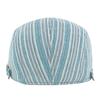 Berretti da Newsboy a Strisce in Cotone Primavera Autunno Berretti Piatto con Visiera Berretti da Pittore Berretti per Uomo e Donna