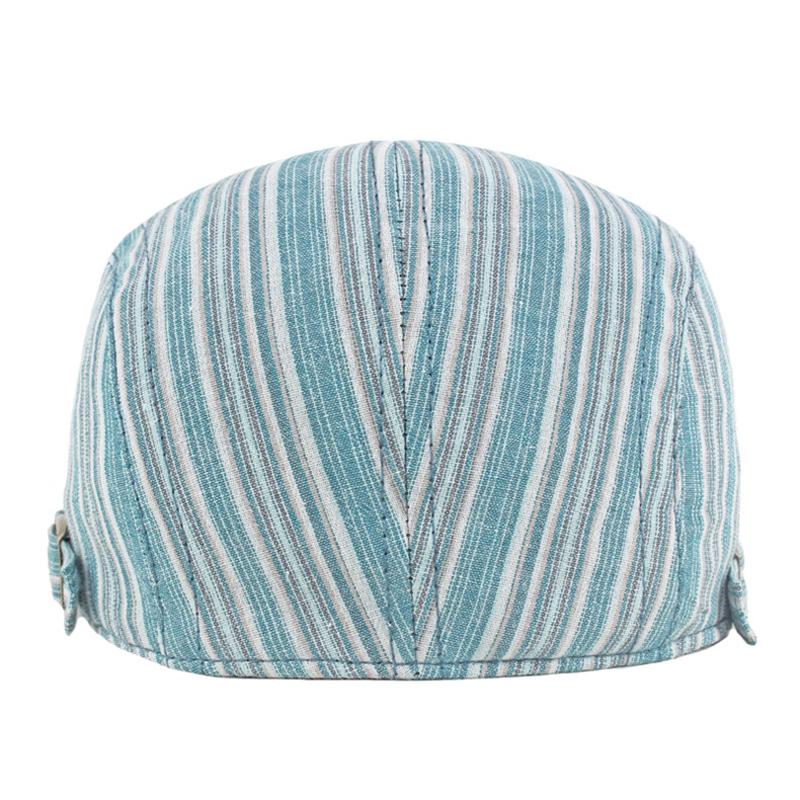 Berretti da Newsboy a Strisce in Cotone Primavera Autunno Berretti Piatto con Visiera Berretti da Pittore Berretti per Uomo e Donna
