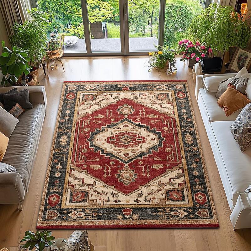 RAKKS Persian Bohemian Mat for Modern &Traditional Decor-Soft Texture,Suitable for Large Spaces & High-Traffic Areas Floor Decor