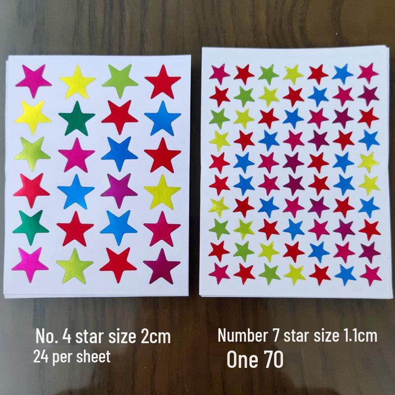 Star-Shaped Reward Stickers for Kids - Self-Discipline Charts & Teacher Incentives for Kindergarten