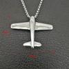 Megin D Stainless Steel Titanium Hip Hop Airplane Pendant Collar Chains Necklace for Men Women Couple Friends Gift Fashion Jewel