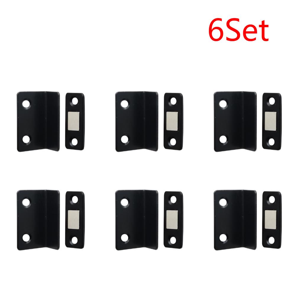 

6/12 Set No-drill Magnetic Door Stop Strong L-shaped Door Touch Magnetic Suction Invisible Anti Collision Furniture Hardware