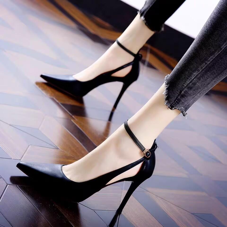 Fashion Women's Shoes 2025 New Shallow Women's High Heels Fashion Buckle Strap Party Pumps Women Sexy Pointed  Heels Women