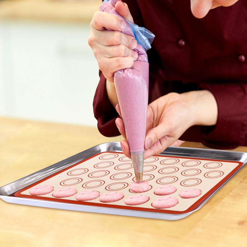 Macaron Silicone Baking Non Stick Mat Cookie Pad Rolling Dough Mats Baking Gadget for Oven Sheet Cake Bakeware Kitchen Tools
