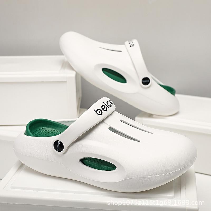 

Women s hole shoes summer thick-soled non-slip women s two wear beach cool slippers and garden shoes are comfortable 35-36 білий