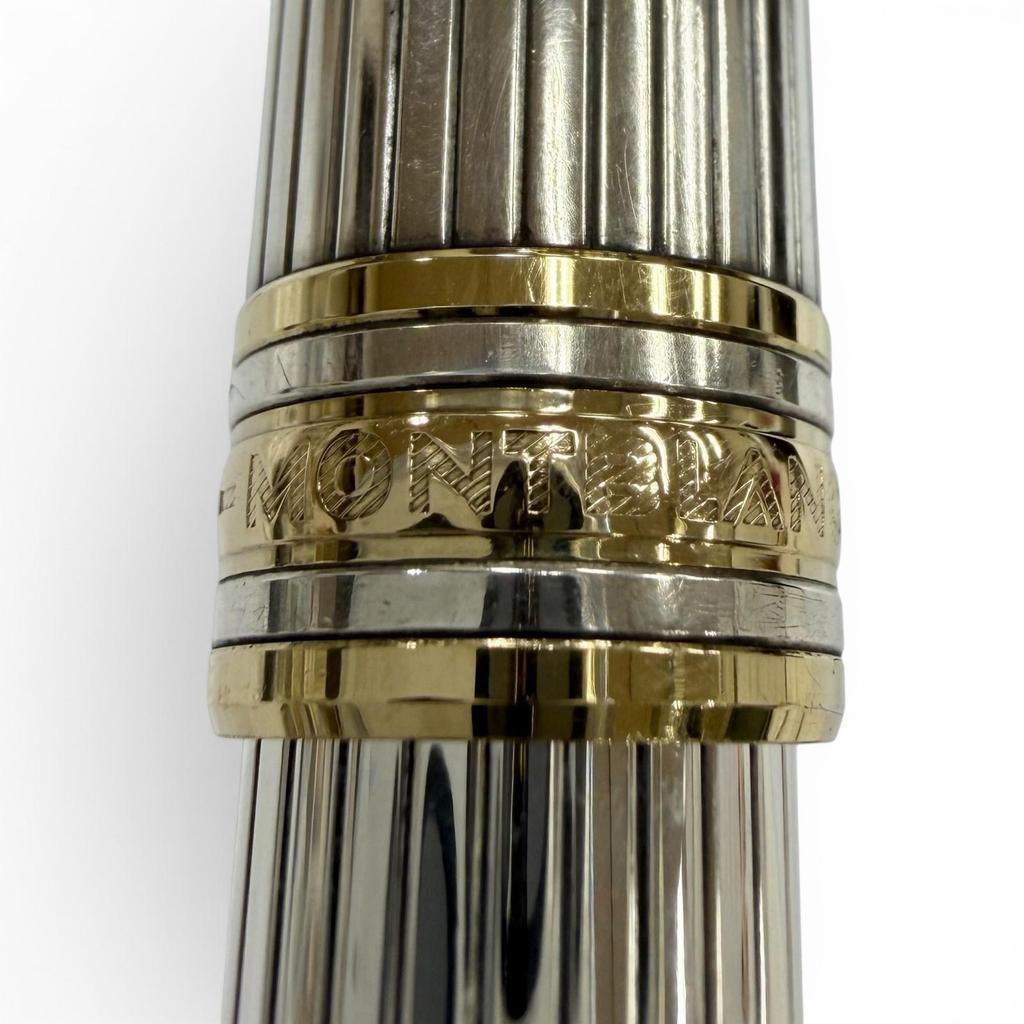 Great MONTBLANC fountain pen Meisterstück Solitaire 1448 Classic Silver 925 mens Used