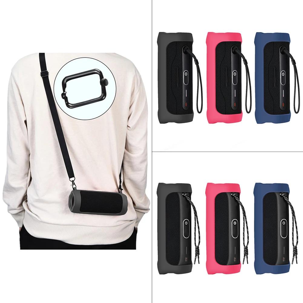 Silikon Bluetooth Lautsprecher Hülle für JBL Flip 6/Flip 5 Wasserdichte Schutzhülle Tragbare Reise Transport Aufbewahrungstasche