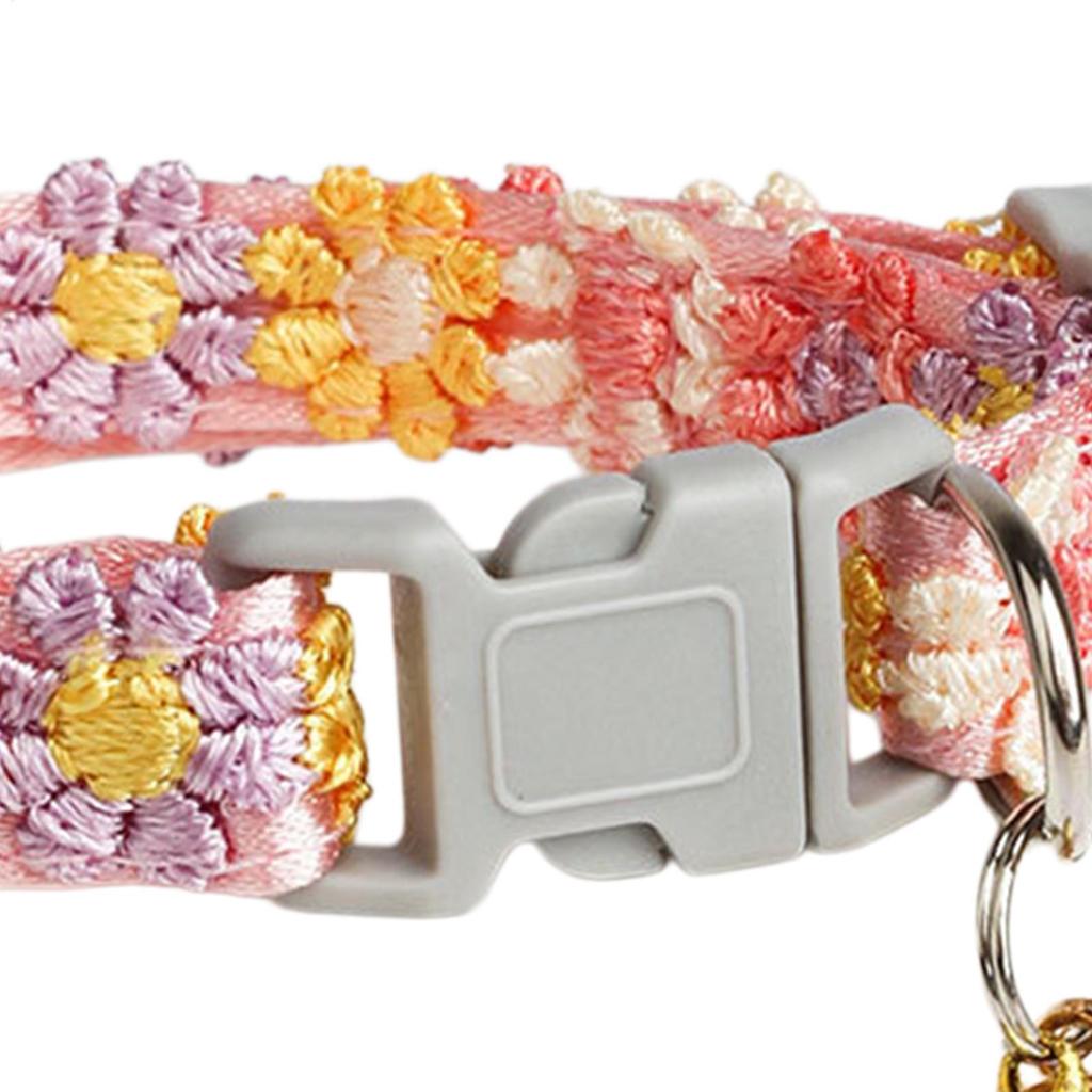 Pet Collar With Bell Colorful Dog Puppy Kitten Collar Adjustable Safety Bell Ring Necklace Cat Collar Anti-lost Pet Supplies