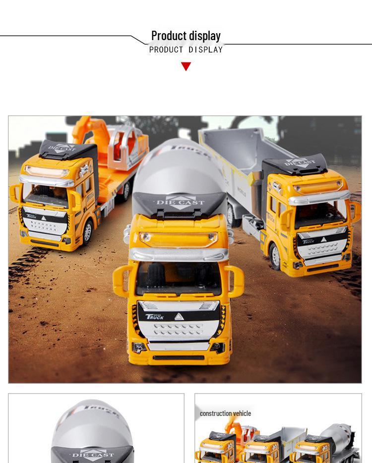 Children's Pull-Back Alloy Fire Ladder Truck Toy