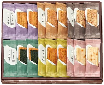 Chuoken-Reiscracker Ine Tone, Sortiment mit 6 Reissorten, einzeln vorverpackt [Offiziell] (40 Stück) Cracker, Geschenke, Süßigkeiten, Souvenirs,