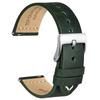 Watch Genuine Antique Style Watch 20mm Top Grain Quick Army Buckle [WOCCI] Strap, Leather, Band, Leather, Release, Green/Silver