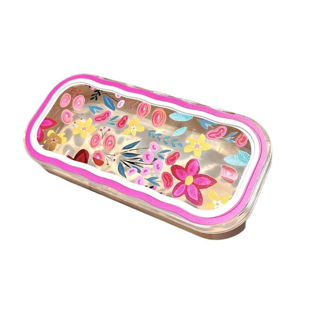 Minimalist Floral Bow Wavy Eyeglass Case,Creative Personalized Glasses Storage Box, Butterfly Kitty Eyewear Holder For Students