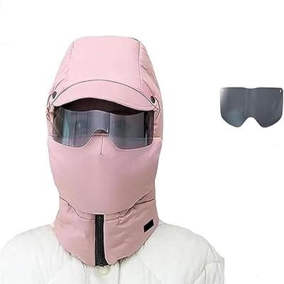 Windproof Full Face Cover Outdoor with Goggles Winter Cycling Cold Windscreen Ski Mask Bike Warm Padded And Thickened Head Cover