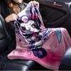 1pc Cute Gothic Skull Cat Blanket with Crown and Bow Design - Home Decoration, Seasonal Use, Comfortable, Machine Washable, Suitable for All