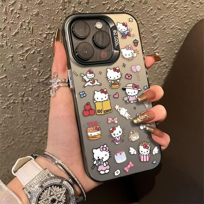 Hello Kitty applies to Apple 16plus mobile phone case iPhone15 cartoon 14Plus anti-drop 13 creative 12 cute