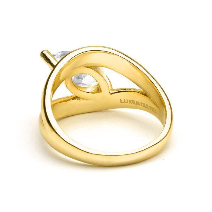 Bague - Luxenter - Nathon - Argent 925 - Or 18k - Zircone Cubique