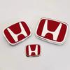 For Honda Civic Accord City CRV Jade Fit Odyssey Hybrid Red Black Blue Interior  Car Steering Wheel Emblem H-Sticker CB0