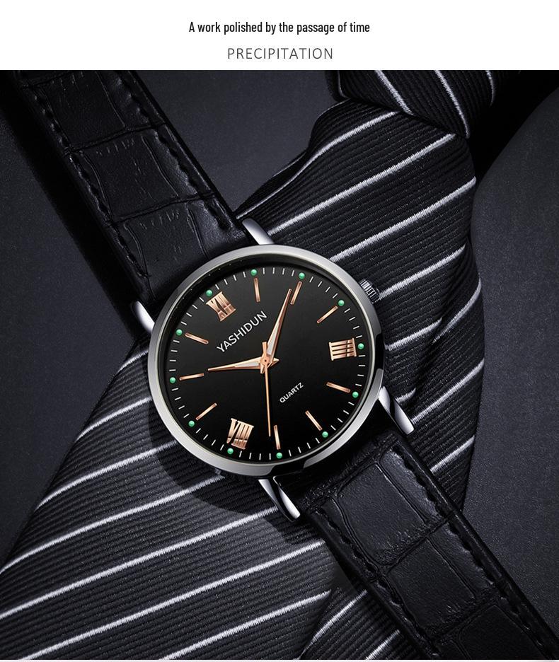 Luminous Quartz Watches: Stylish Men's, Women's & Couple's Waterproof Designs with Steel or Leather Bands