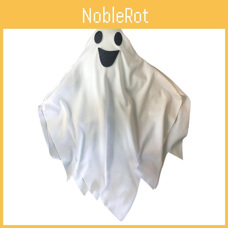 White Ghost Halloween Wall Hanging Decor With Cute Expressions For Garden Yard