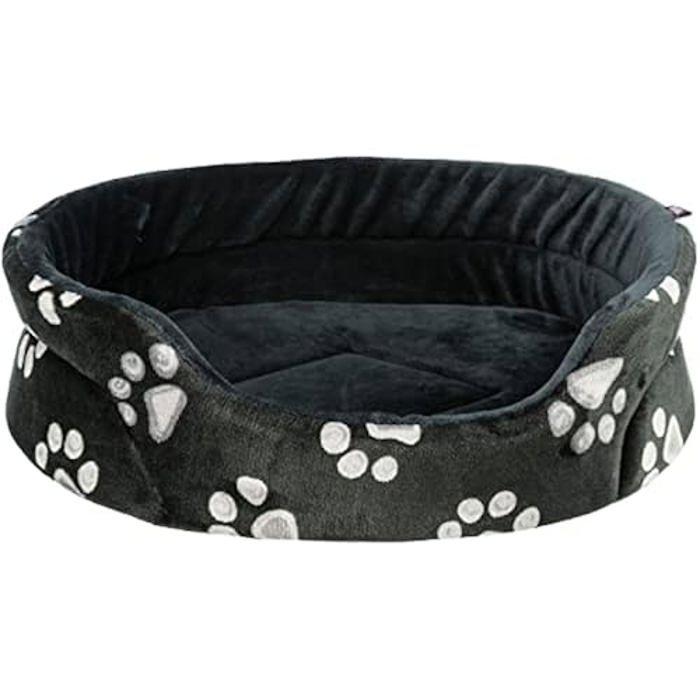Lit - TRIXIE - Jimmy - Ovale - 45 × 35 Cm - Noir - Peluche Douce