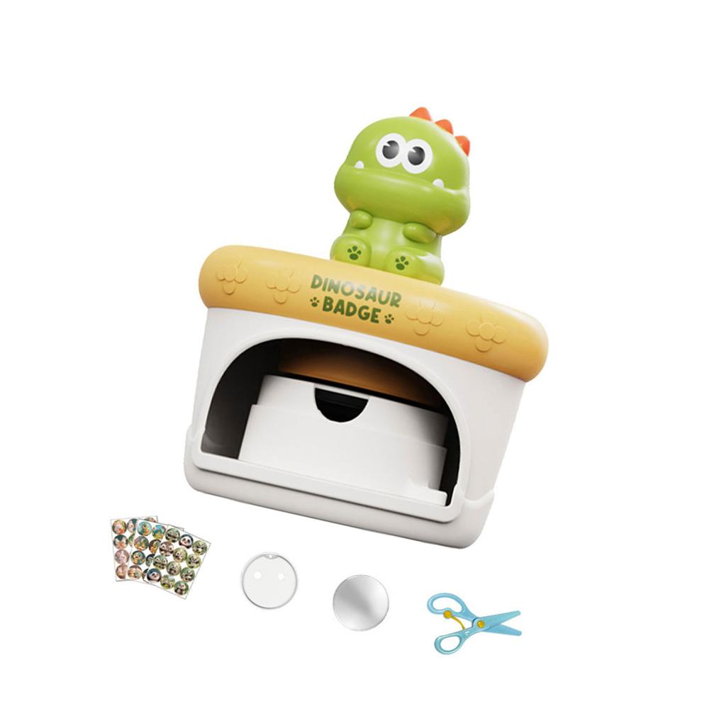 Handgemachte Abzeichenmaschine Bastelabzeichenmaschine Spielzeug für Kinder Kreatives Bastelkunst-Aktivitätsset mit Plastikvorlagenabdeckungen