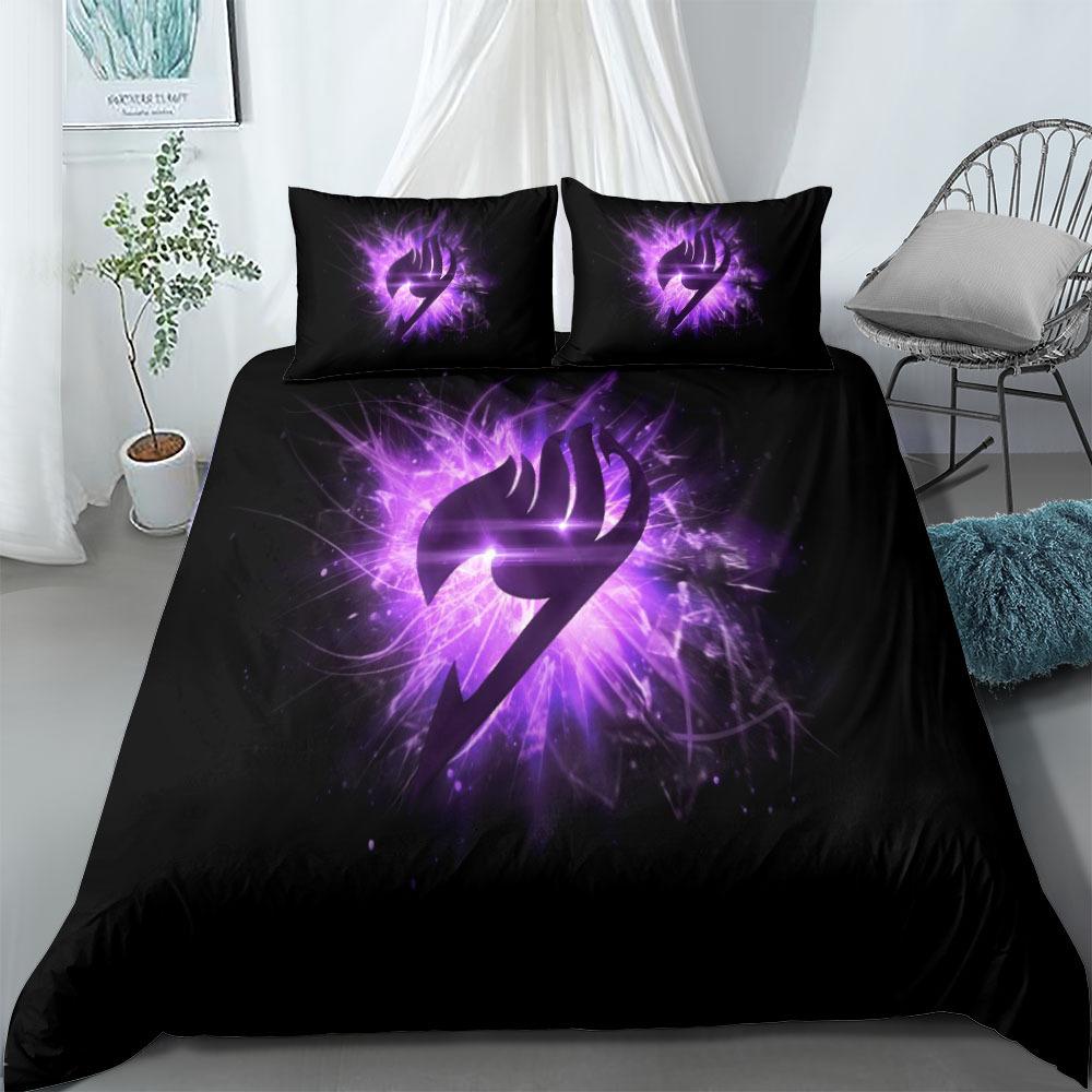 Anime Fairy Tails Kids Bedding Set King Queen Double Full Twin Single Size Hedgehog Bed Linen Set