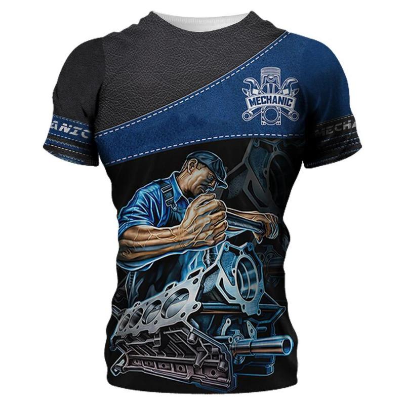 Men's fashionable 3D dragon print flower T-shirt, casual slightly elastic breathable top, suitable for outdoor summer