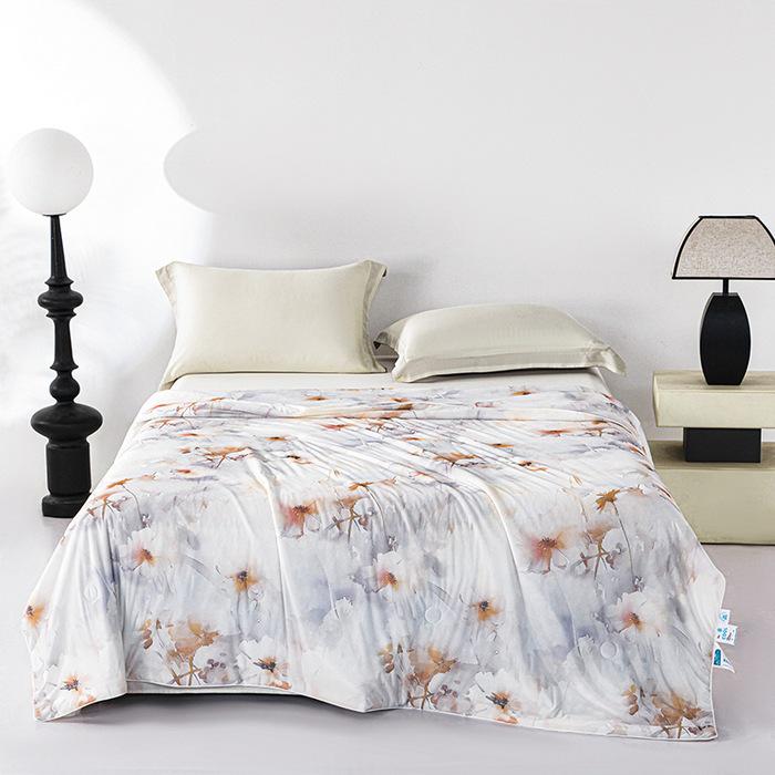 2026 Skin-Friendly 3D Printed Cool Silk Summer Quilt/Blanket for Comfort 150x200cm