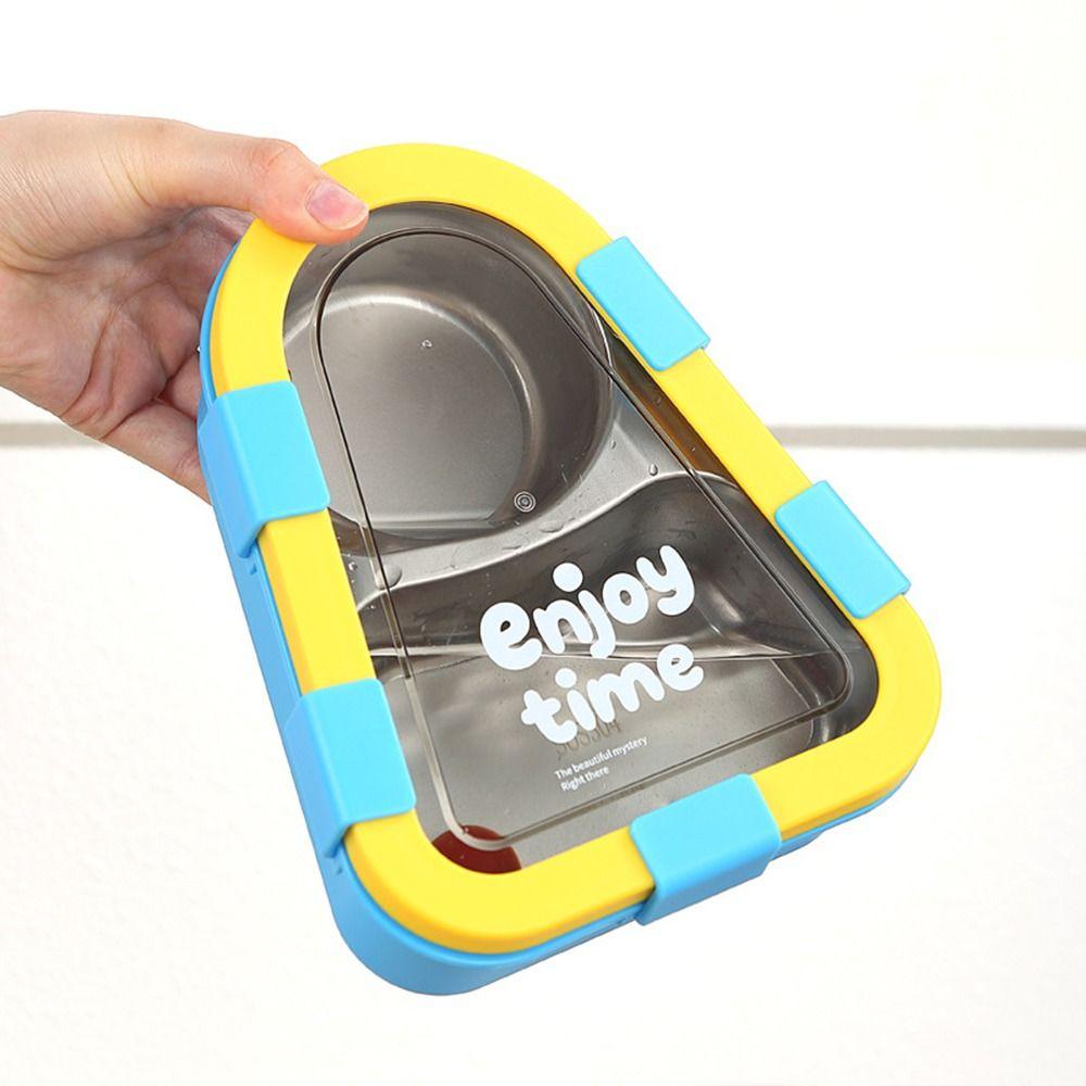 Triangle Thermal Lunch Box Divided Compartments Food Container Portable Insulated Bento Box  Picnic