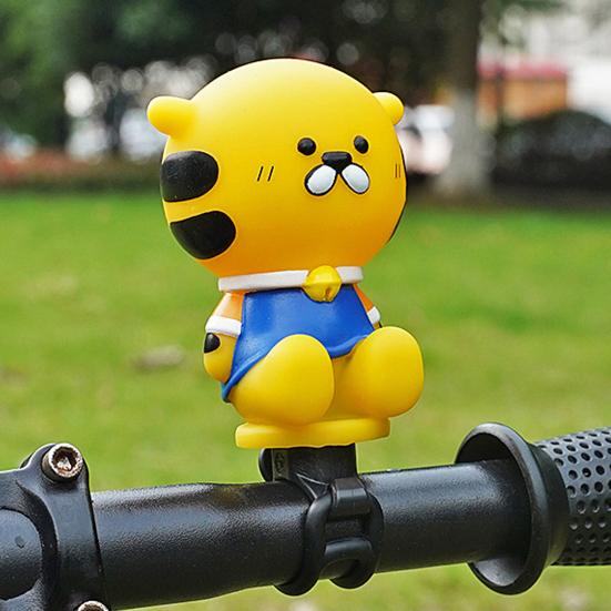 Cartoon Bike Bell Cute Squeeze Bicycle Horn Loud Clear Easy Installation On 0.87" Handlebars Bicycle Bell Lightweight Plastic Silicone Stretchable