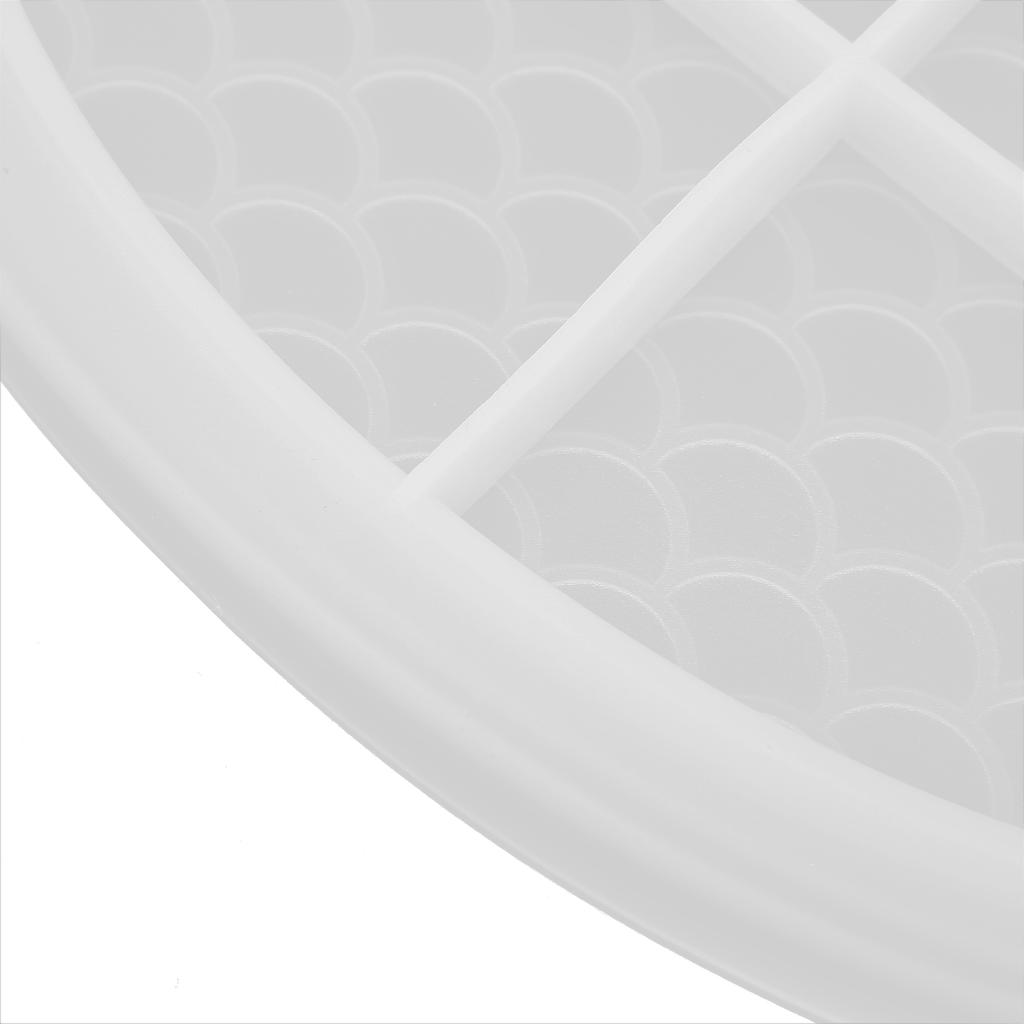 Resin Tray Molds Fish Scale Shape Design Easily Demold Repeated Use Soft DIY Resin Tray Molds for Jewelry Storage Dishes