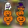 Halloweens Double Fellow pumpkins Metal Stake Stable Lawn Decoration Raitight Outdoor Party