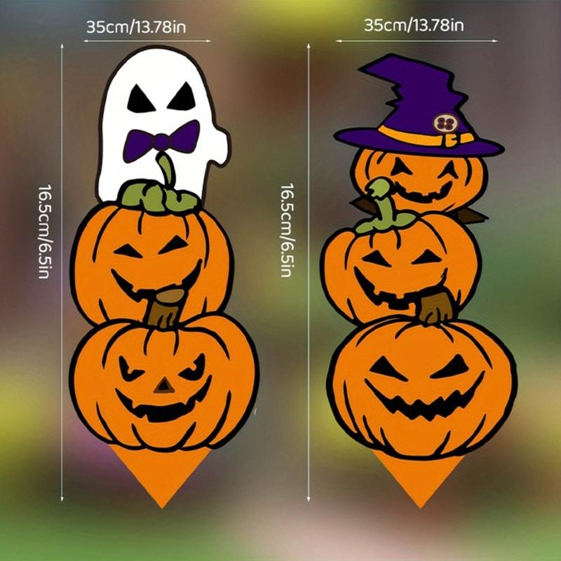 Halloweens Double Fellow pumpkins Metal Stake Stable Lawn Decoration Raitight Outdoor Party