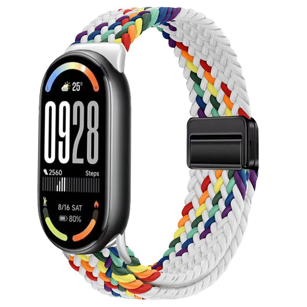 Nylon Loop Band for Xiaomi Mi Band 10 Strap Braided Bracelet Breathable Wristband for XiaoMi Band 8 9 10 NFC Magnetic clasp Belt