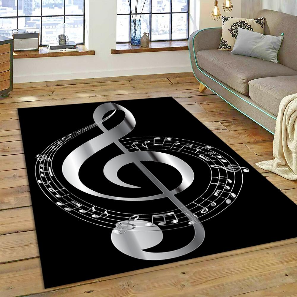 3D Creative Musical Note Piano Art Carpet Rug for Home Living Room Bedroom Sofa Doormat Decor,Child Area Rug Non-slip Floor Mat