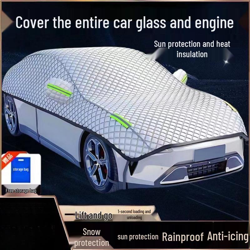 Universal Large Thickened Car Sunshade: Half Cover for All Seasons Hatchback