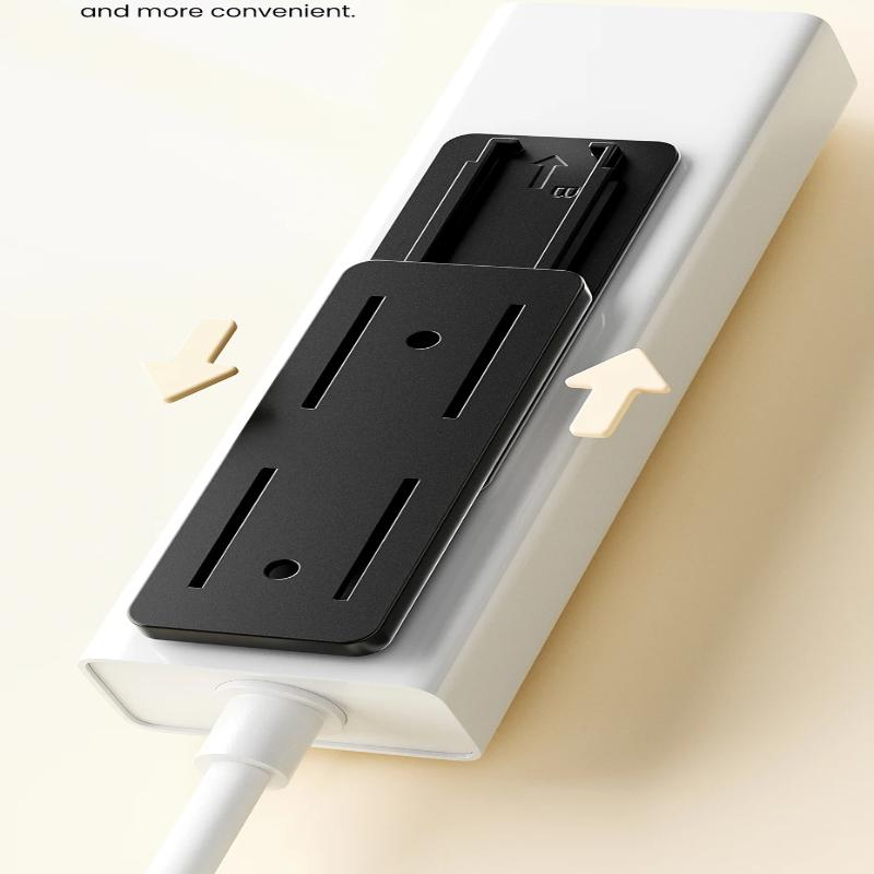 Power Strip Holder Desk Charging Cable Organizer Wall-Hanging Plug Fixer Self-Adhesive Storage Holders