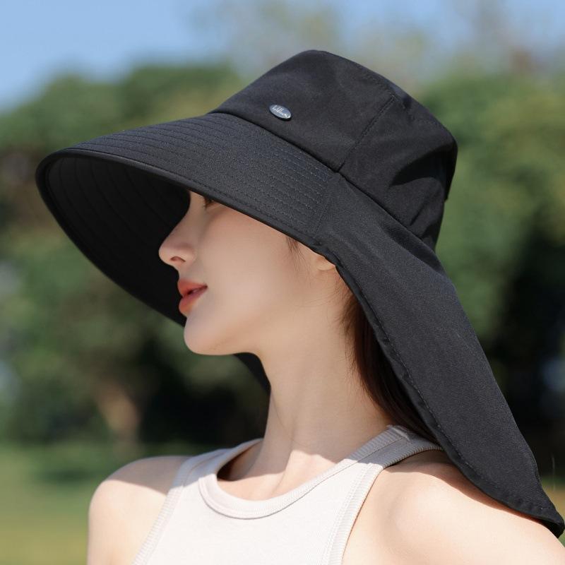 Sun Hat Women'S Ice Silk Eaves Shawl Shade Sunscreen Hat Neck Face Hat Outdoor Uv Protection Hat