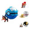 Pokemon Poke Ball Elf Figure Model Toy Pikachu Charmander Litten Rockruff Game Anime Figure