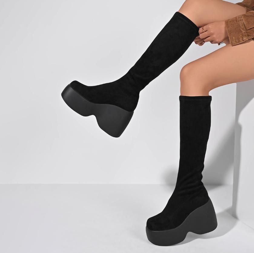 Women Boots Gothic Style Platform Women Ankle Boots High Quality Walking Comfy Woman Shoes New Sexy High Heels Big Size 43