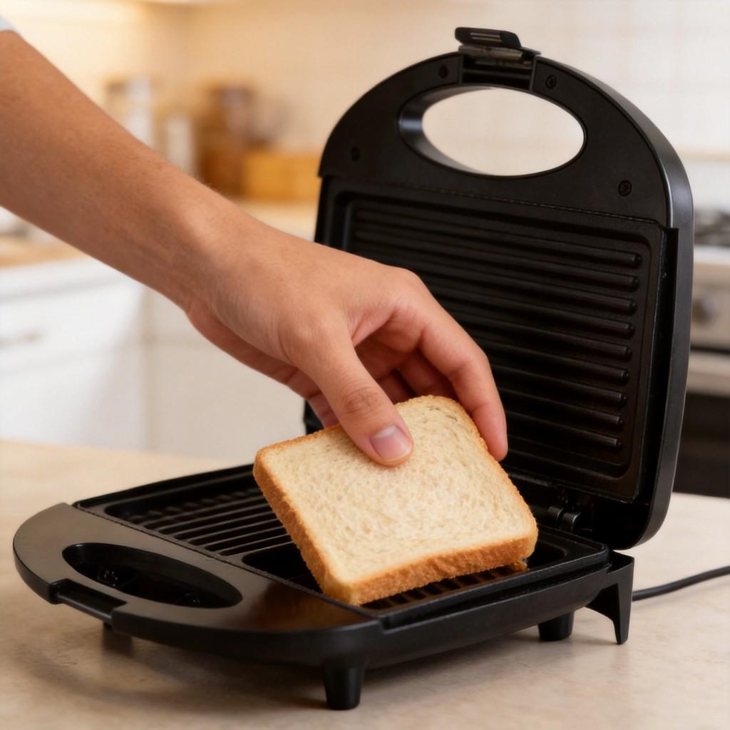 Multifunction Breakfast Sandwich Maker With Mechanical Control For Family Kitchen