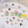 5Pieces/set Butterfly Nail Charms Butterfly Rhinestones Nail Art Decoration DIY