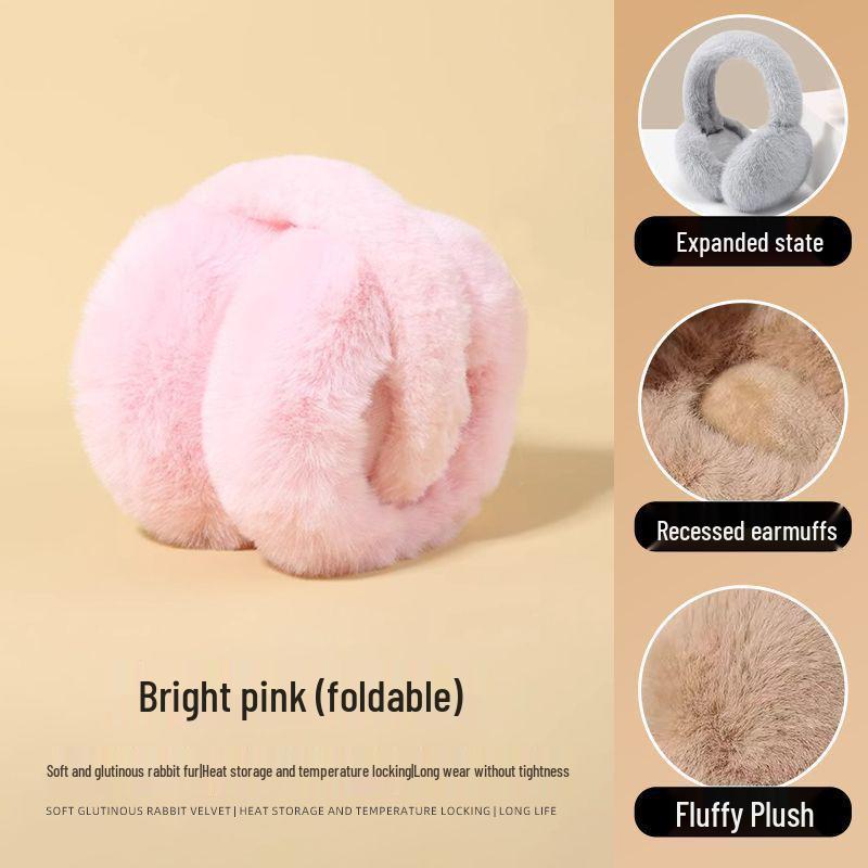 Cozy Foldable Winter Earmuffs: Cute, Warm, and Cold-Proof.