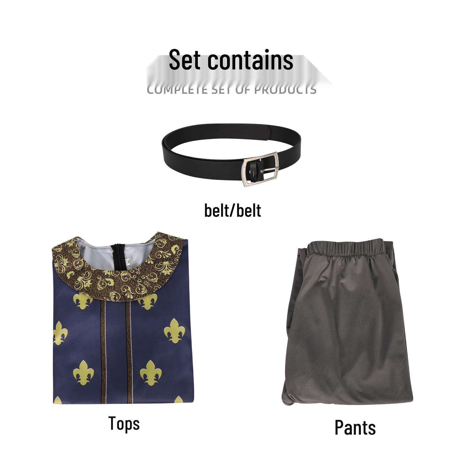 Shrek 3 Prince Charming Cosplay Costume for Halloween Role-Playing Medium