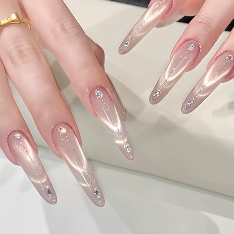 New Dual Ended French Cat Eye Magnet Tool Plate Strong Magnetic Tool Nail Art Assistive Auxiliary Gel Polish Magnet Tools Diy