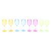 5Pcs 1:12 Doll Houses Colorful Wine Glass Cup Goblet Bar Drinking Miniature